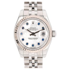 Used Rolex 179174 Datejust Mother of Pearl Sapphire Ladies Watch