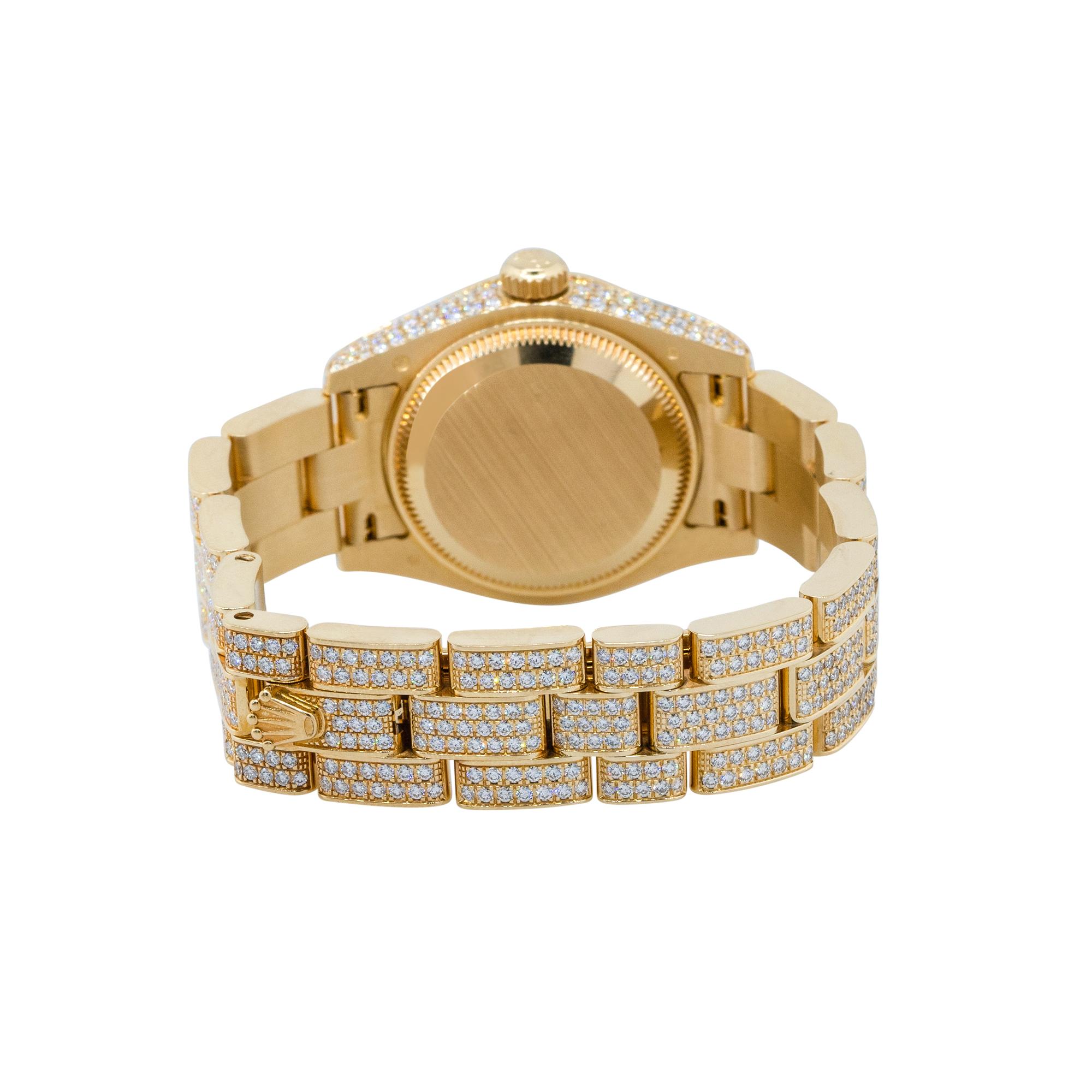 Rolex Montre Datejust en or 18 carats avec diamants, entièrement d'usine, 179458 Pour femmes en vente