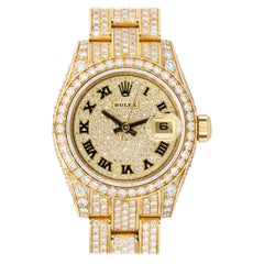 Rolex 179458 Datejust All Factory Diamond Watch 18 Karat in Stock