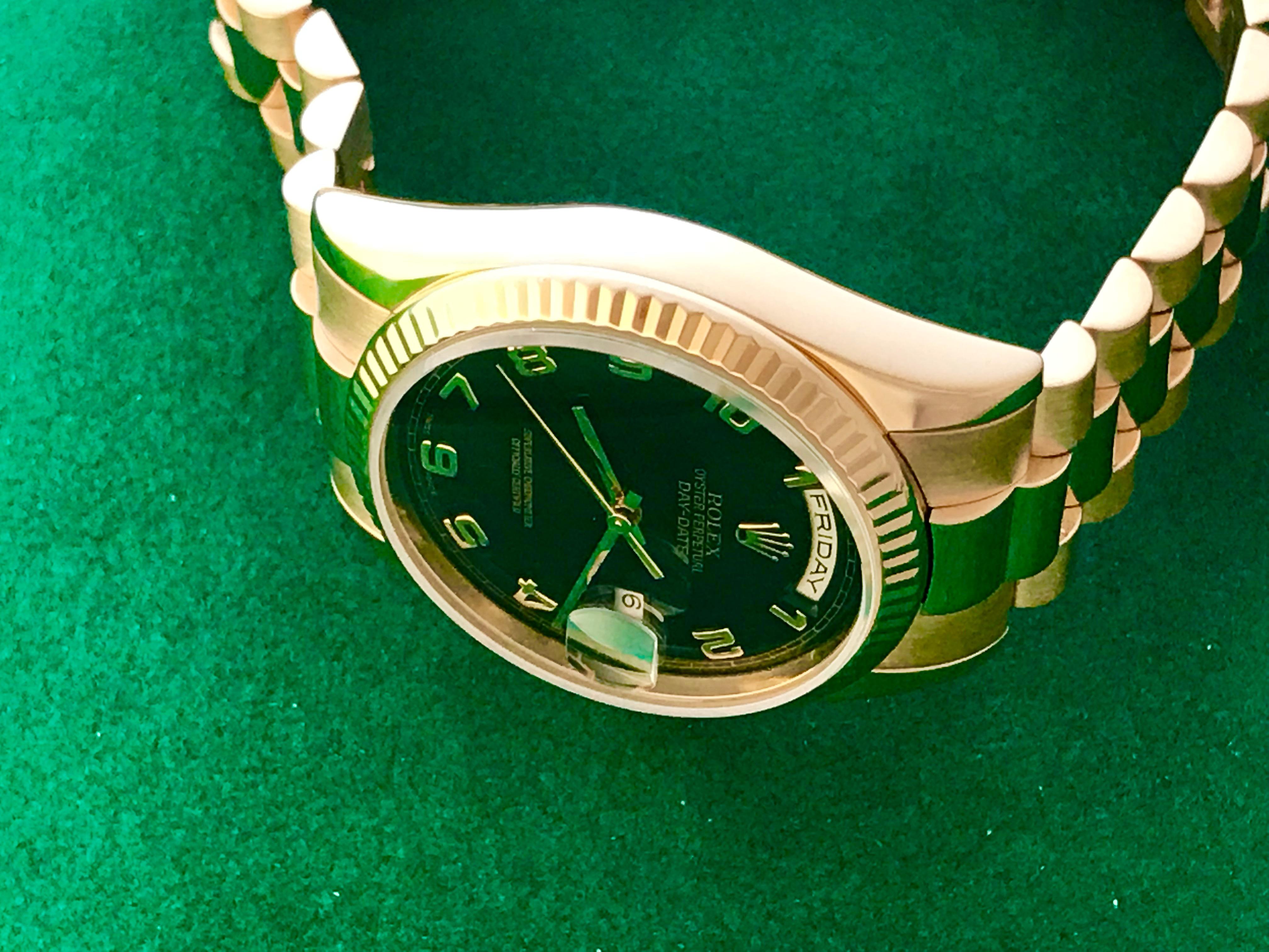 Rolex 18 Karat Rose Gold President Day-Date Oyster Automatic Wristwatch 118235 1
