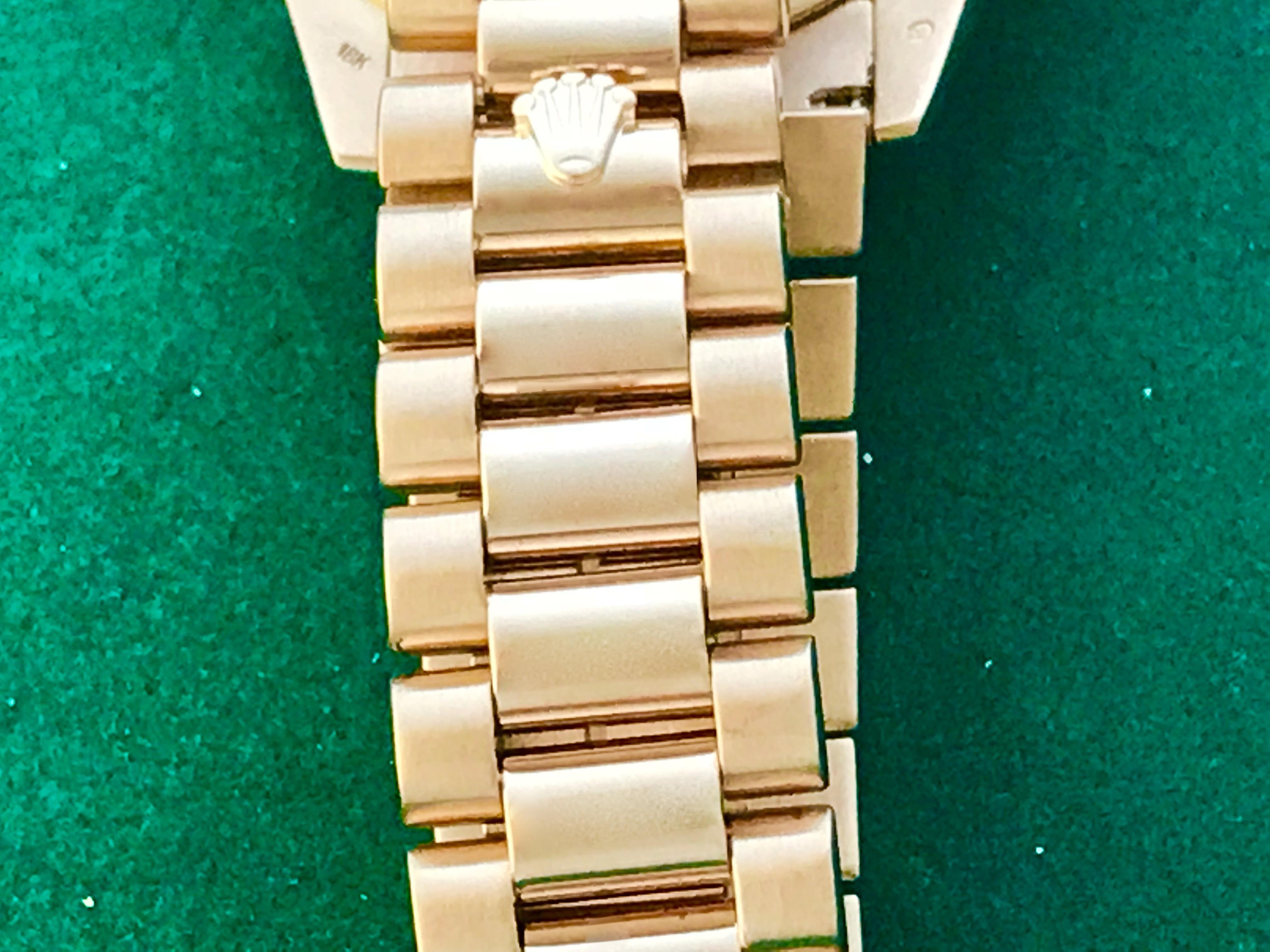 Rolex 18 Karat Rose Gold President Day-Date Oyster Automatic Wristwatch 118235 2