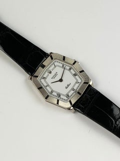Rolex 18 Karat White Gold Cellini Geometric Manual Wind Wristwatch