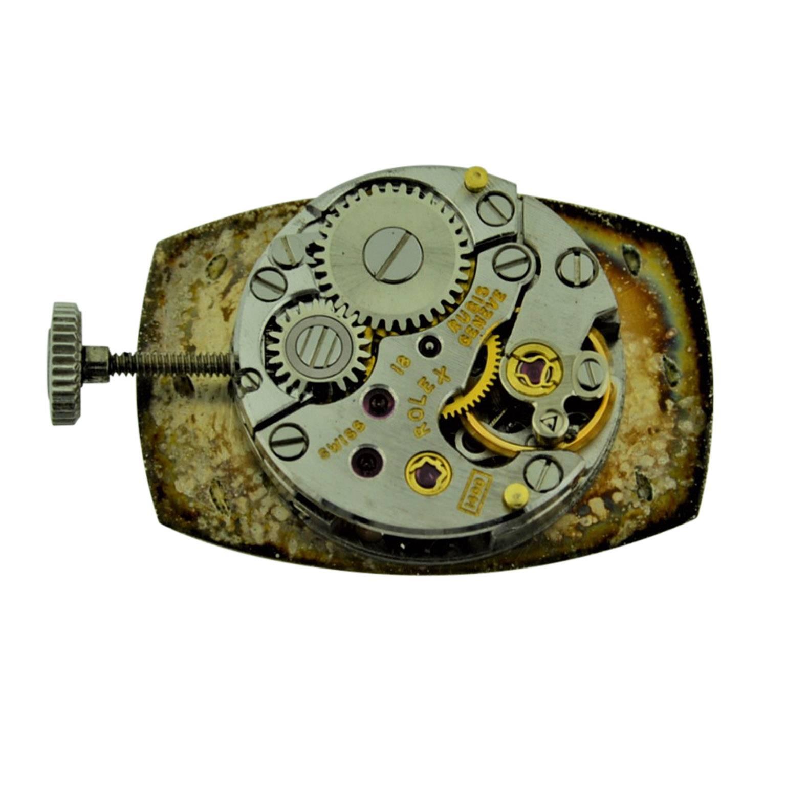 Rolex 18 Karat White Gold Dress Watch with Diamond Bezel, circa 1970-1971 6