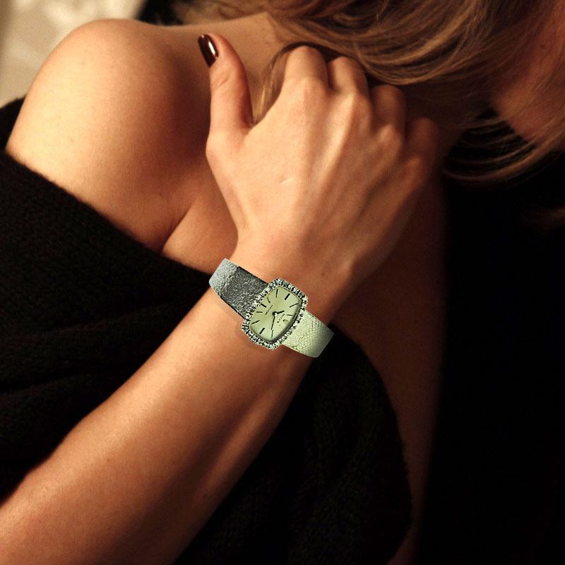 Rolex 18 Karat White Gold Dress Watch with Diamond Bezel, circa 1970-1971 8