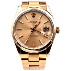 Rolex 18 Karat Yellow Gold Capped Date Watch Ref. 6021157