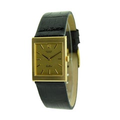 Retro Rolex 18 Karat Yellow Gold Cellini Dress Watch New Old Stock, circa 1974