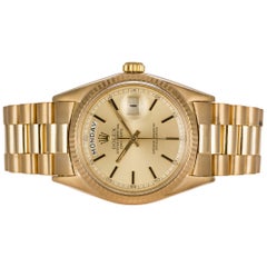 Retro Rolex 18 Karat Yellow Gold Day-Date President 1803