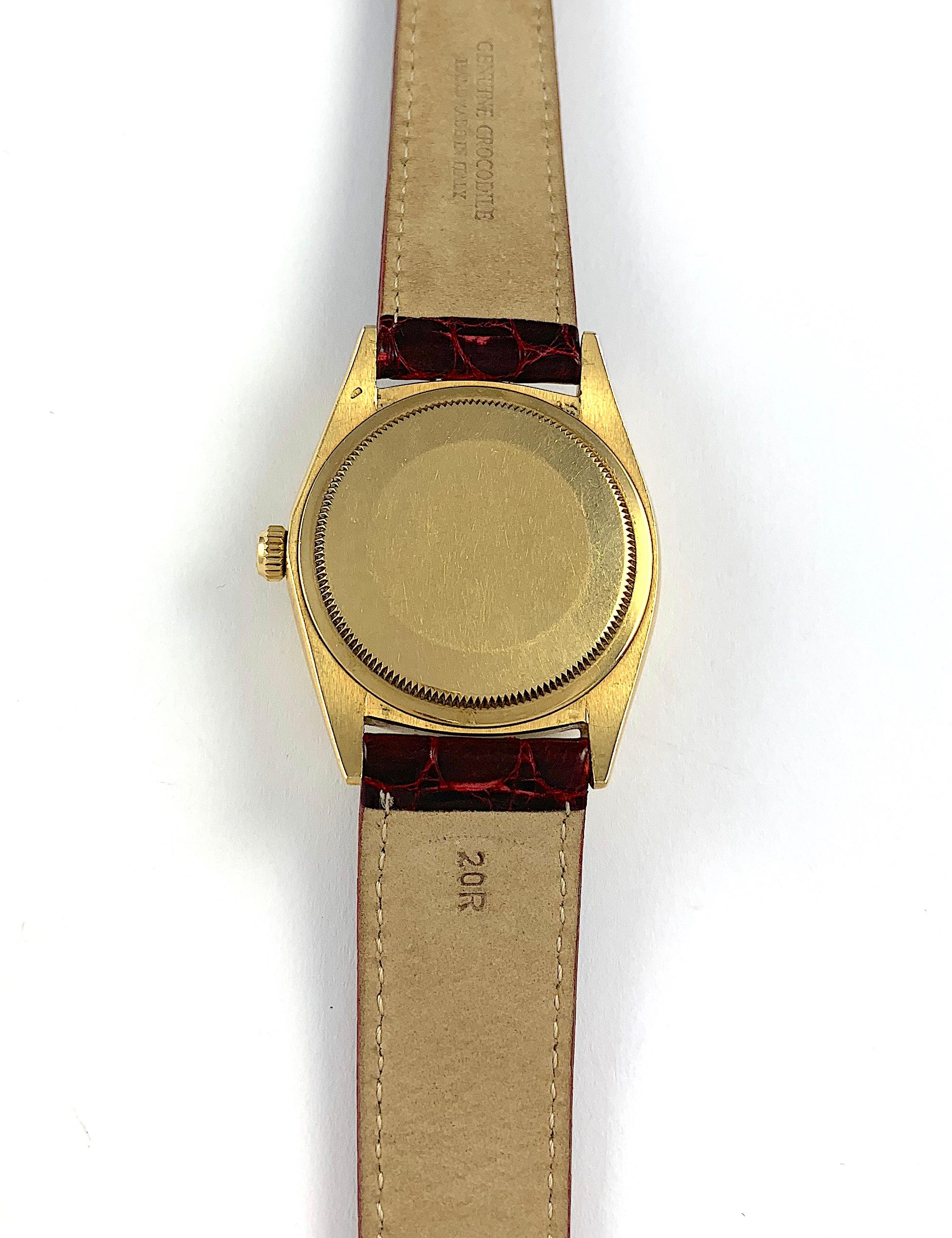 Rolex 18 Karat Yellow Gold Oyster Perpetual Oversize Watch, 1960s For Sale 2