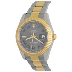 Rolex 18 Karat Yellow Gold Stainless Steel Datejust II Automatic Wrist Watch