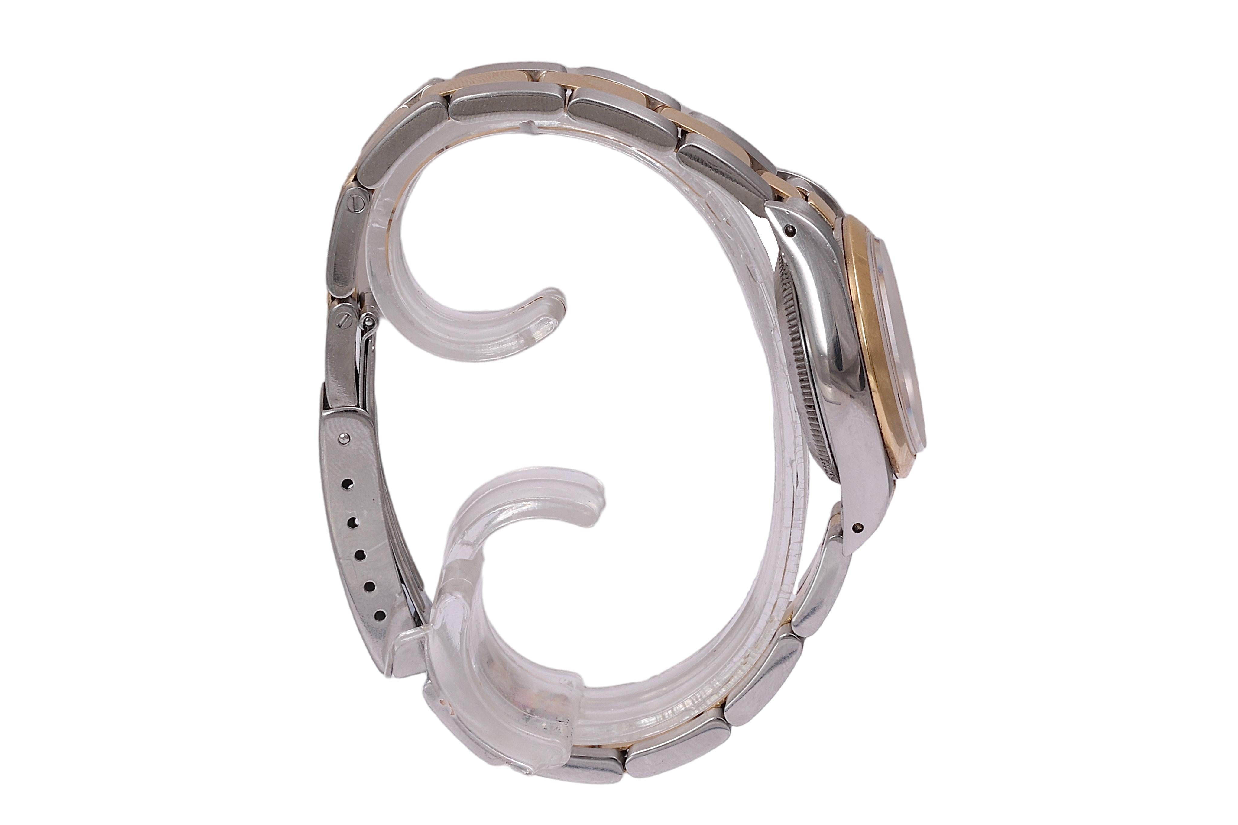 Rolex 18 Kt Gold & Stahl Ref 67183 Lady Oyster Perpetual Armbanduhr  für Damen oder Herren im Angebot