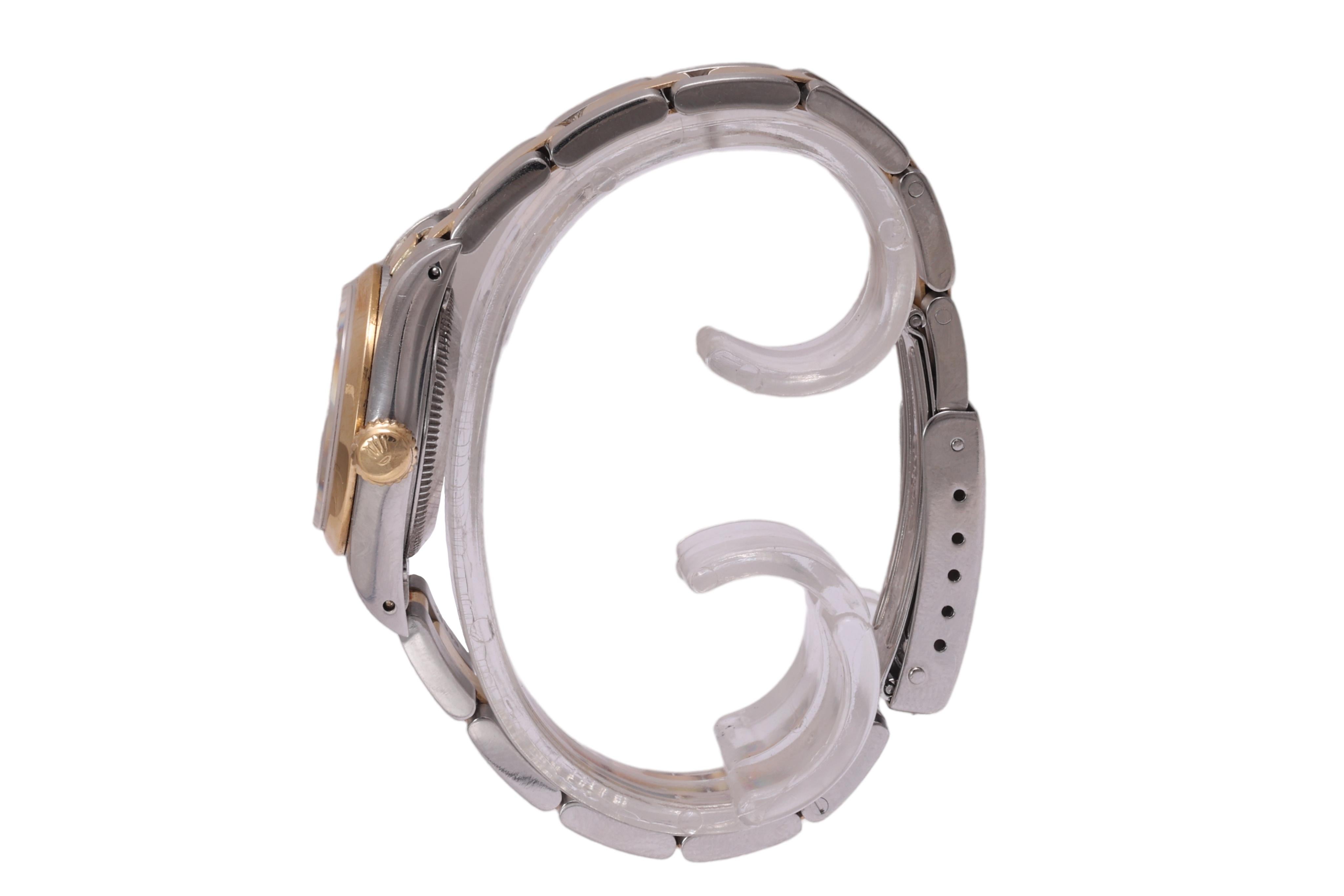 Rolex 18 Kt Gold & Steel Ref 67183 Lady Oyster Perpetual Wrist Watch  en vente 1