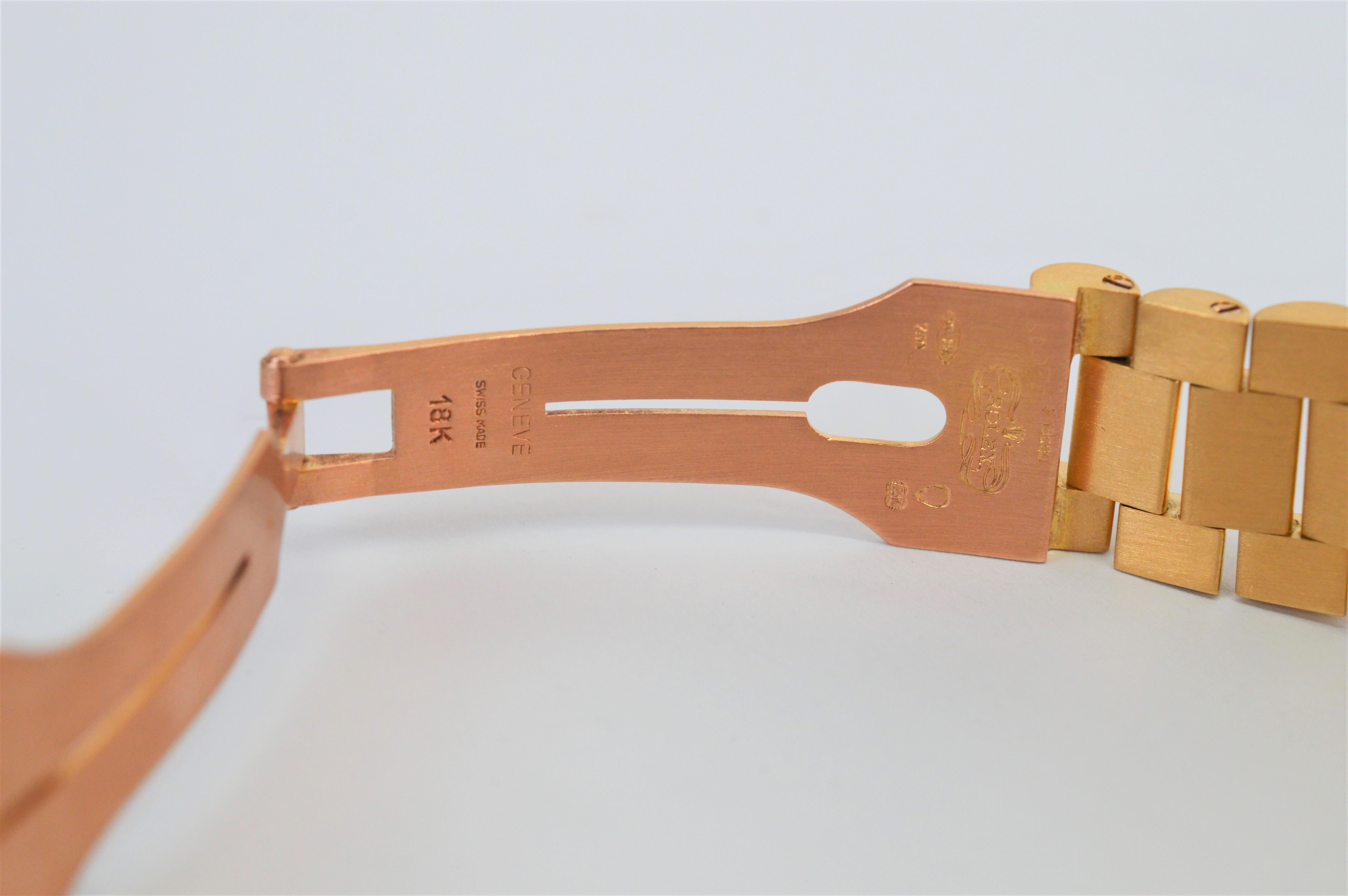 Rolex 18 Kt Gelbgold President 3055 Herrenarmbanduhr mit Armband, Box, Papieren im Angebot 10