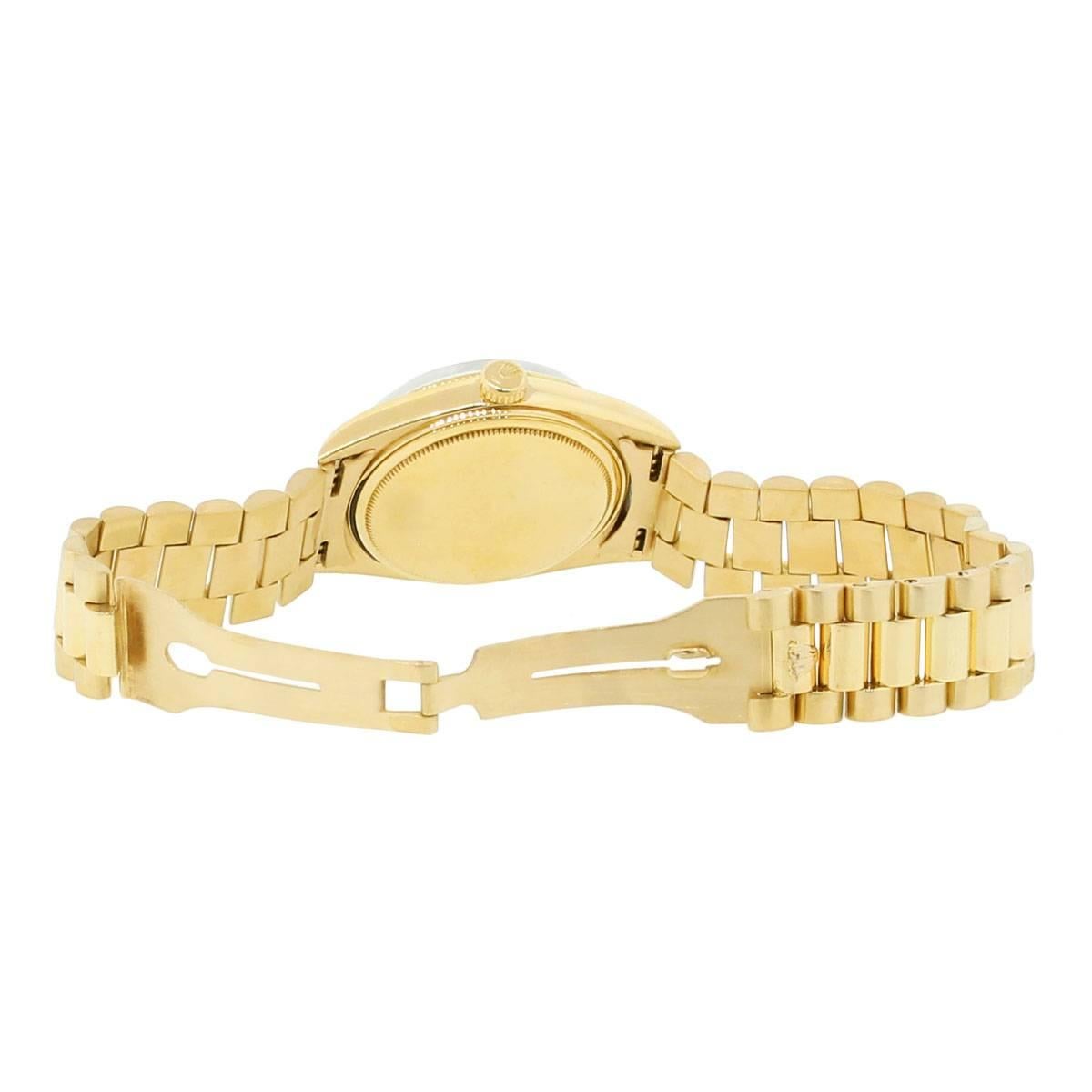 Round Cut  Rolex yellow gold Diamond Presidential 1803 Day Date Automatic Wristwatch