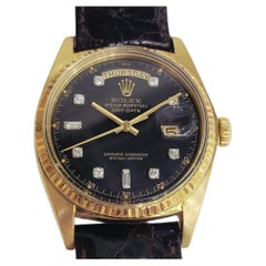 Rolex 1803 Oyster Day Date 18k Gold Mens 1970s 36mm Diamond Automatic RA659B