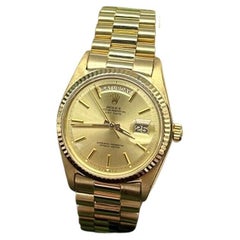 Vintage Rolex 1803 President Day Date 18K Yellow Gold Box Paper Service Paper