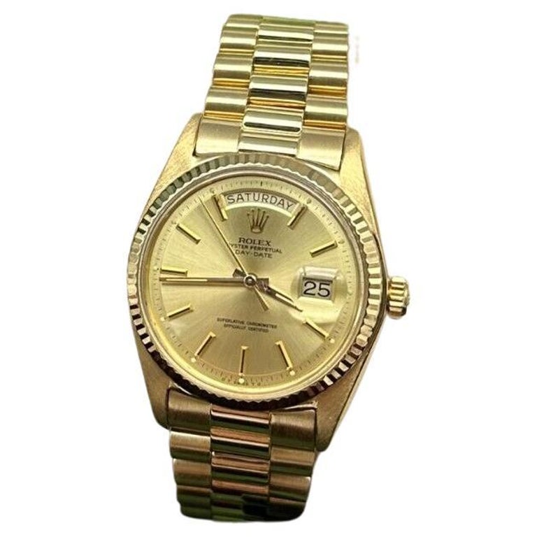 Rolex 1803 President Day Date 18K Yellow Gold Box Paper Service Paper