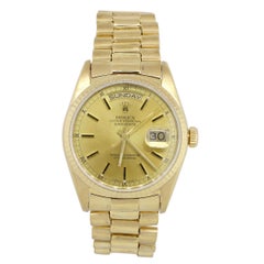 Rolex 18038 Day-Date 18 Karat Yellow Gold Champagne Dial Watch
