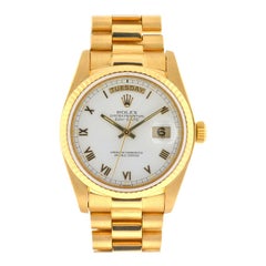 Rolex 18038 Day-Date President Single Quick 18 Karat Yellow Gold Automatic Watch