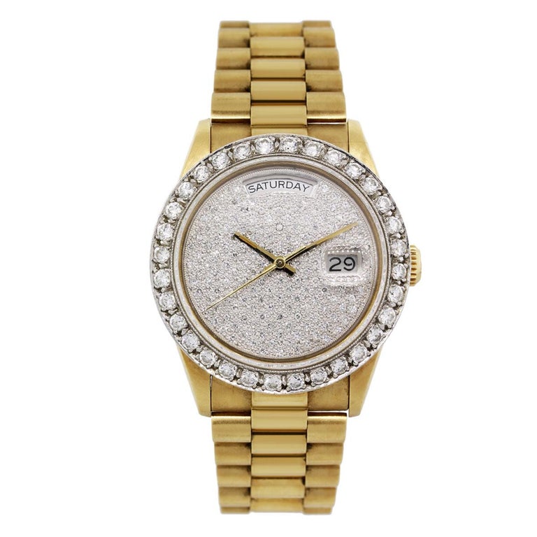 rolex day date on wrist