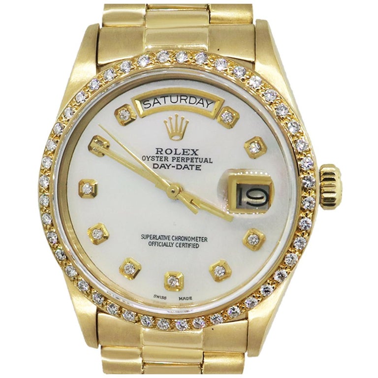 rolex 18038 diamond bezel