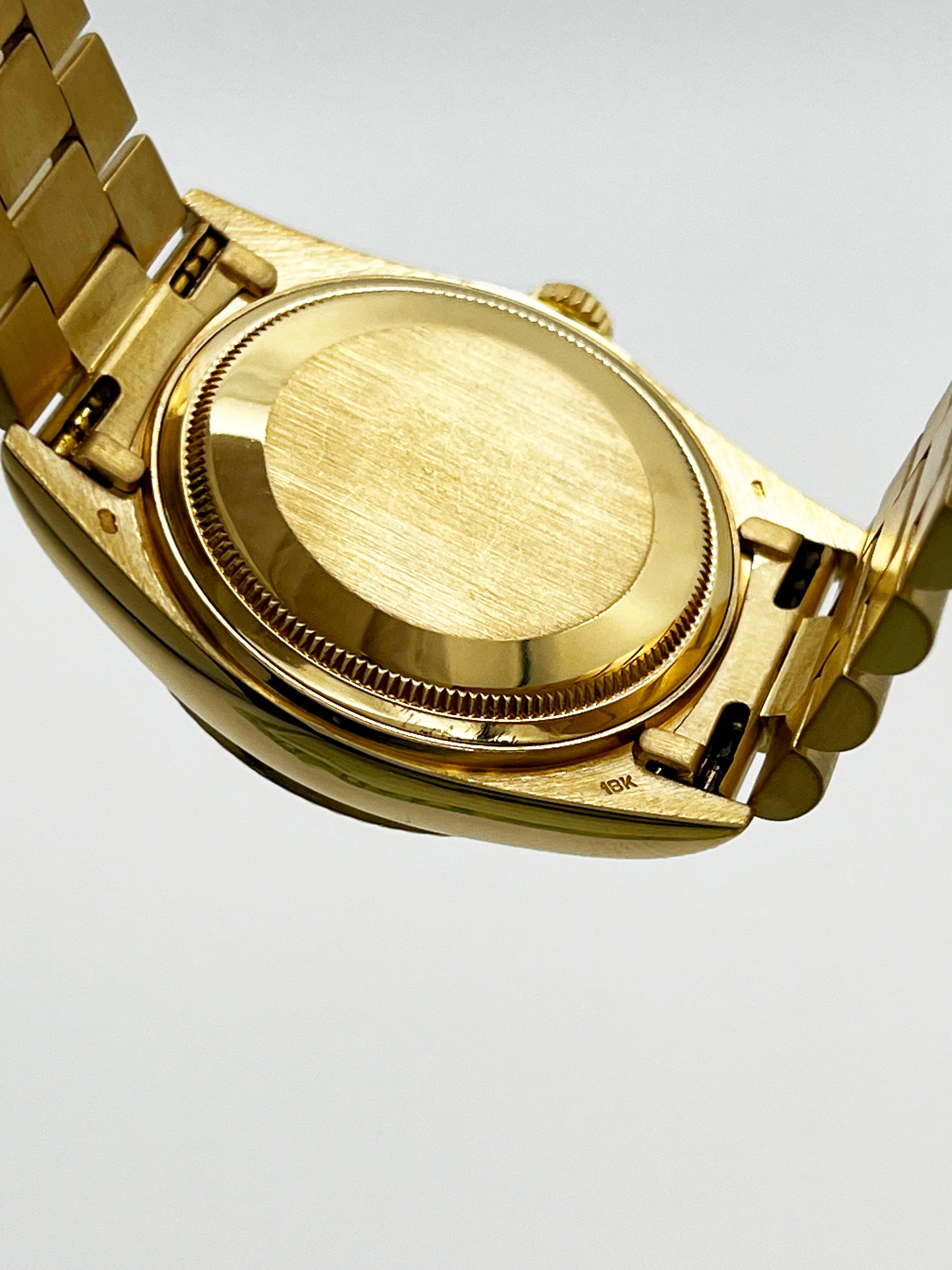 Rolex 18038 President Day Date Blue Dial 18K Yellow Gold Box Paper 7