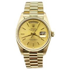 Rolex 18038 President Day Date Champagne Dial 18K Yellow Gold