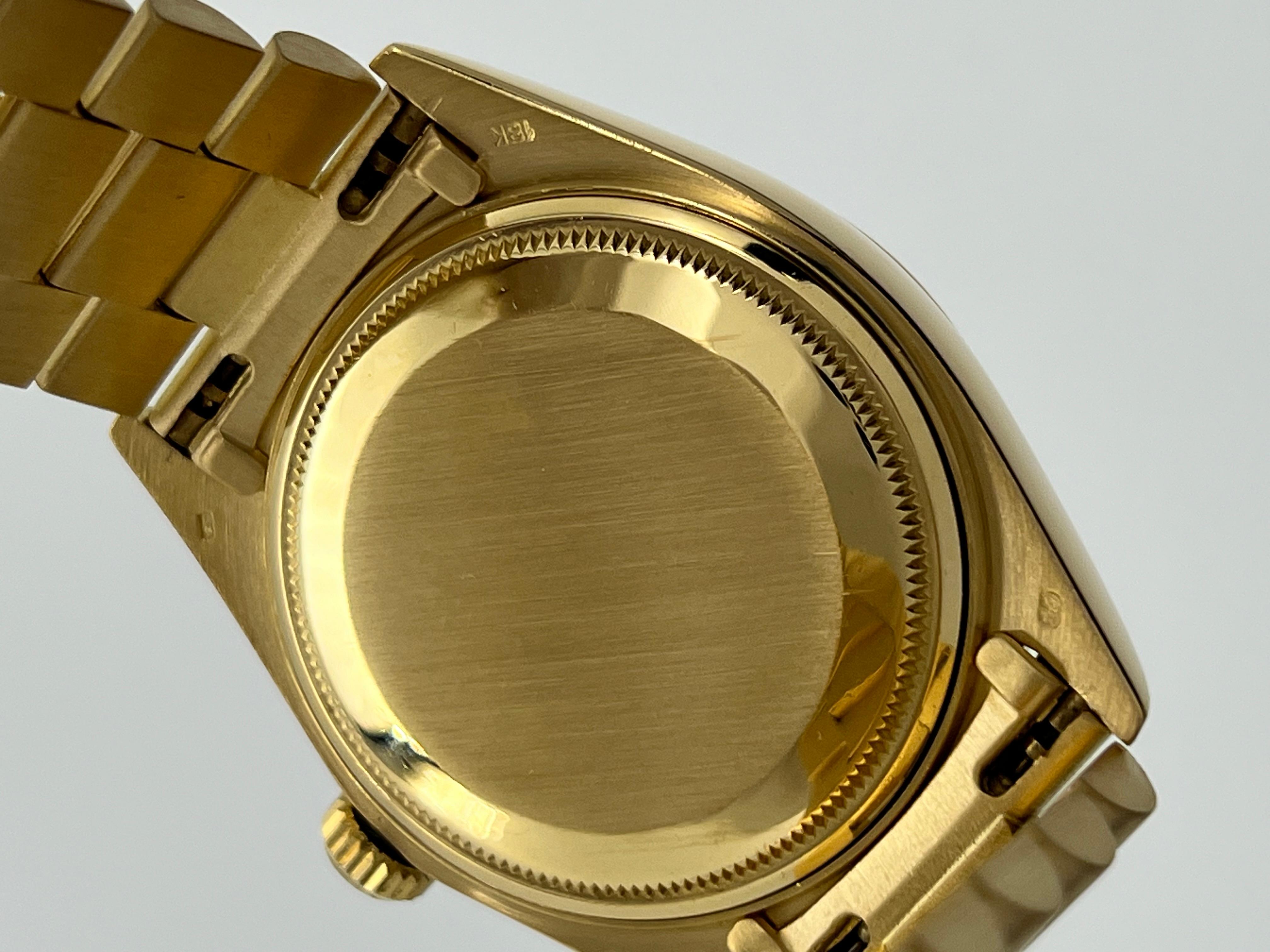Rolex President Day Date 18078 36mm Bark Finish Wood Dial 18K Yellow Gold 1