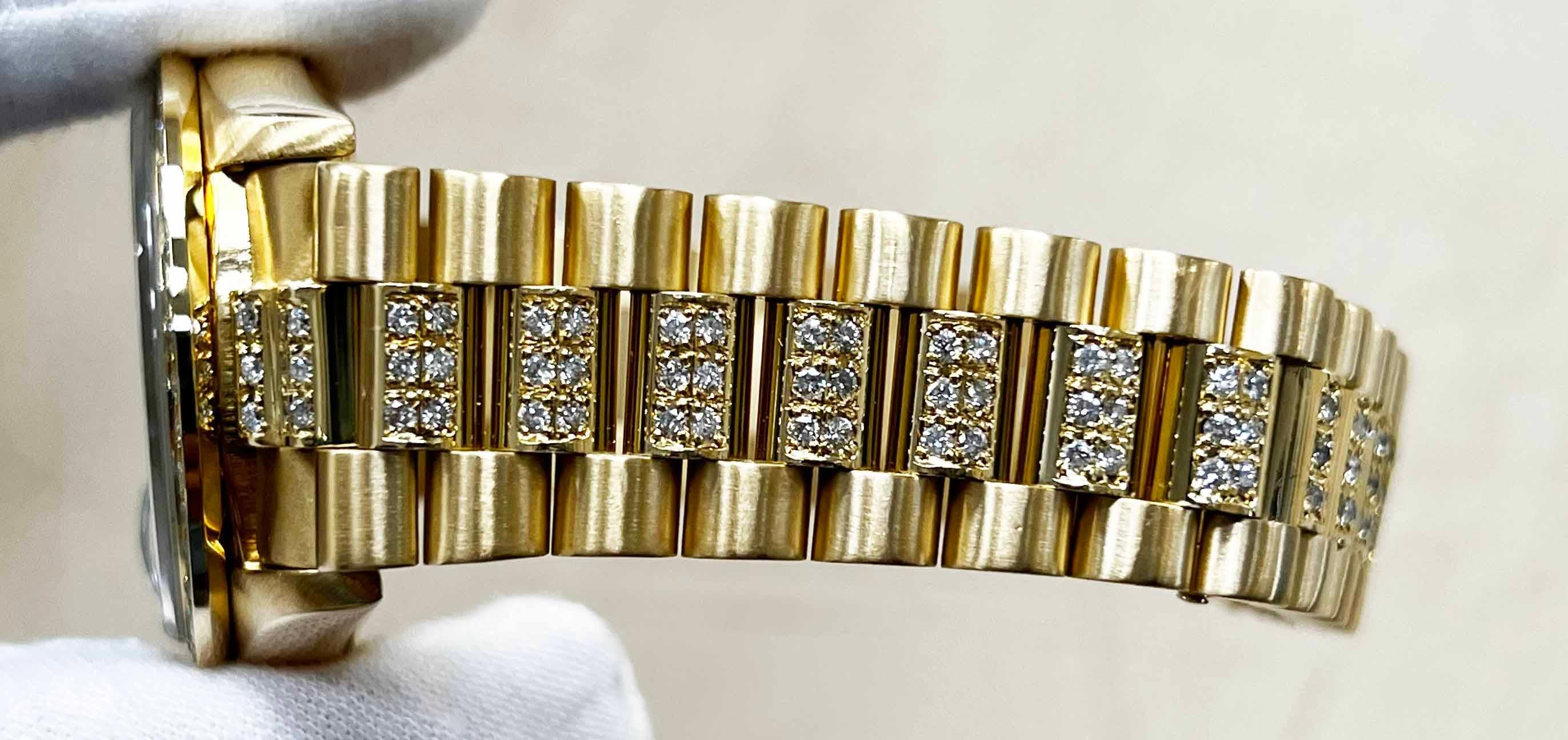 Rolex President 18078 36mm Day Date Diamond Bezel, Dial and Band 18K Yellow Gold 2