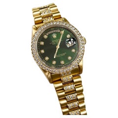 Rolex President 18078 36mm Day Date Diamond Bezel, Dial and Band 18K Yellow Gold