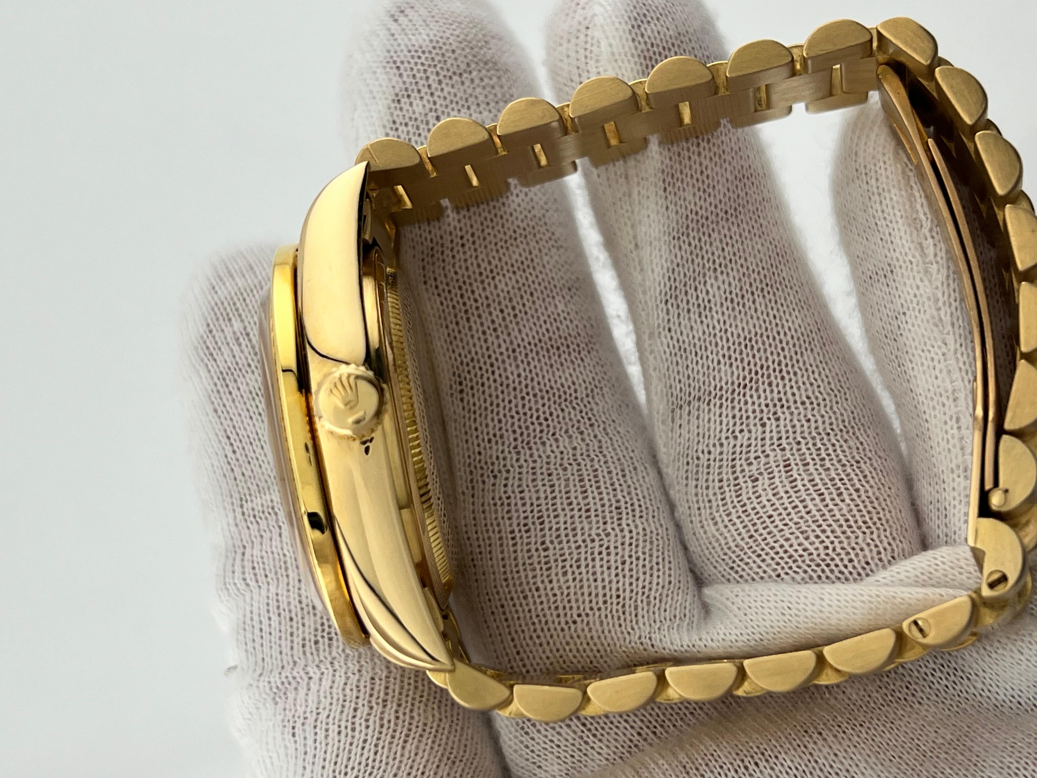 Rolex President Day Date 18078 Diamond Dial Diamond Bezel 18K Yellow Gold 1