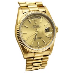 Rolex 18238 President Day Date Champagne Montre en or jaune 18 carats
