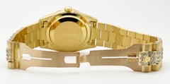 Rolex President Double Quickset 18238 Diamond Dial Bezel Band 18K Yellow Gold