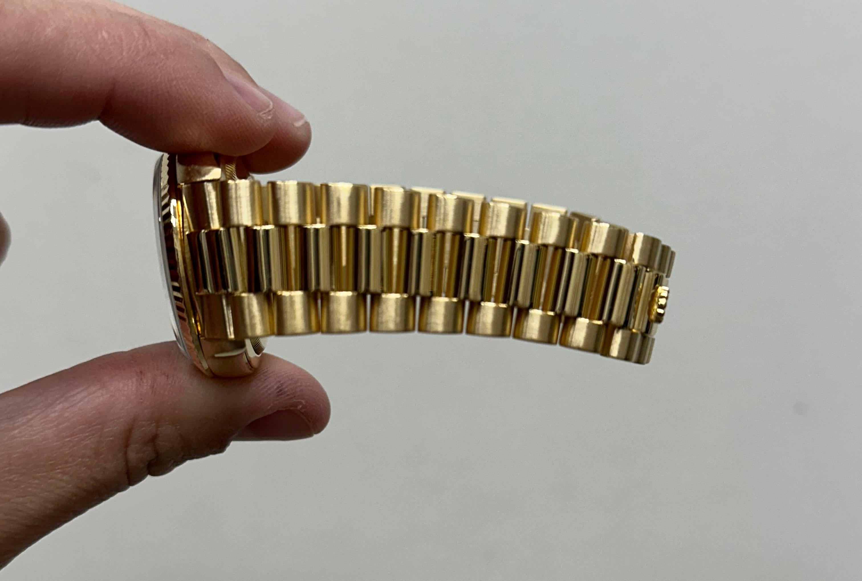 Rolex 18238 President Day Date Double Quickset 36mm Champagne 18K Gold Box Paper 7