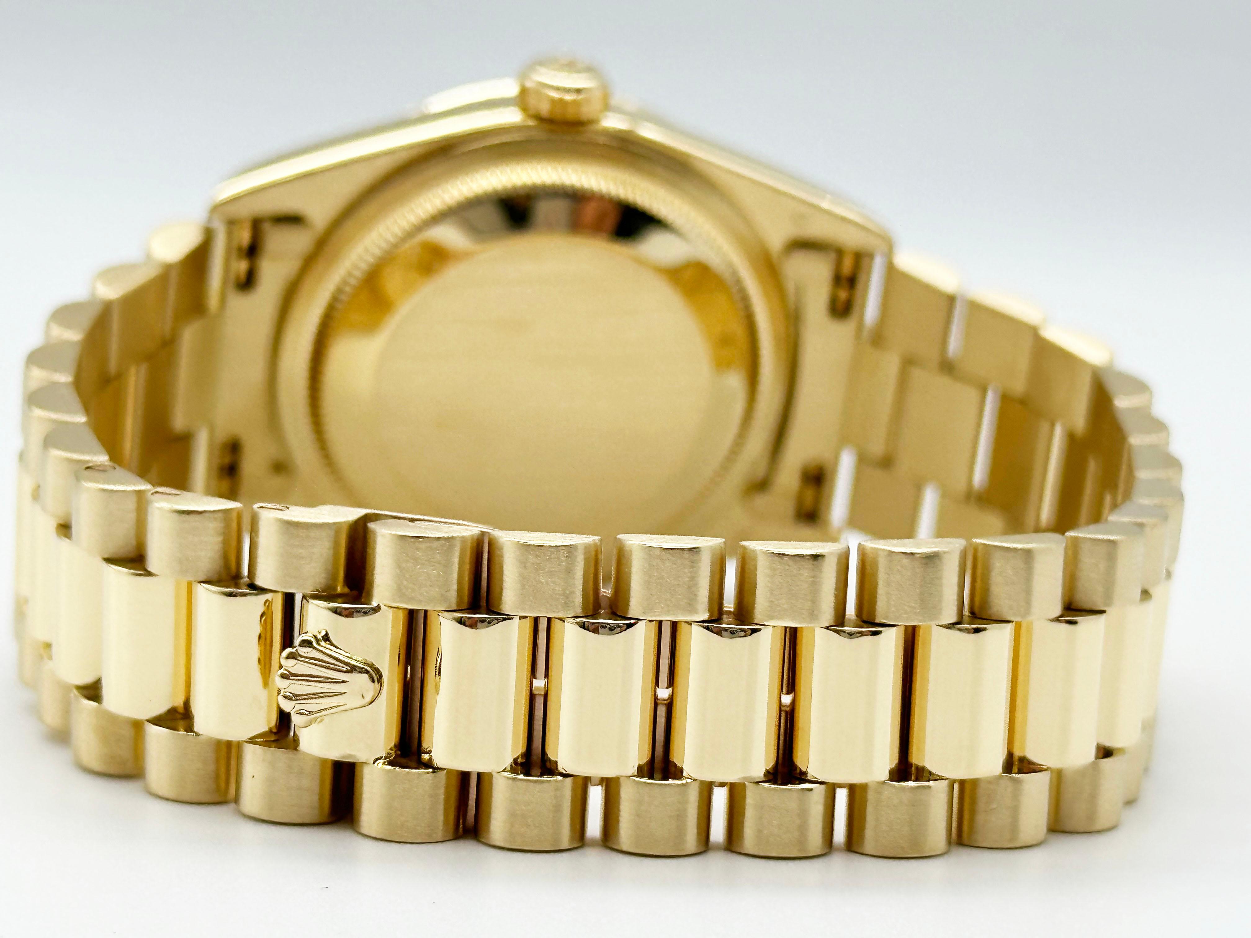 Rolex 18238 President Day Date Double Quickset 36mm Champagne 18K Gold Box Paper 4