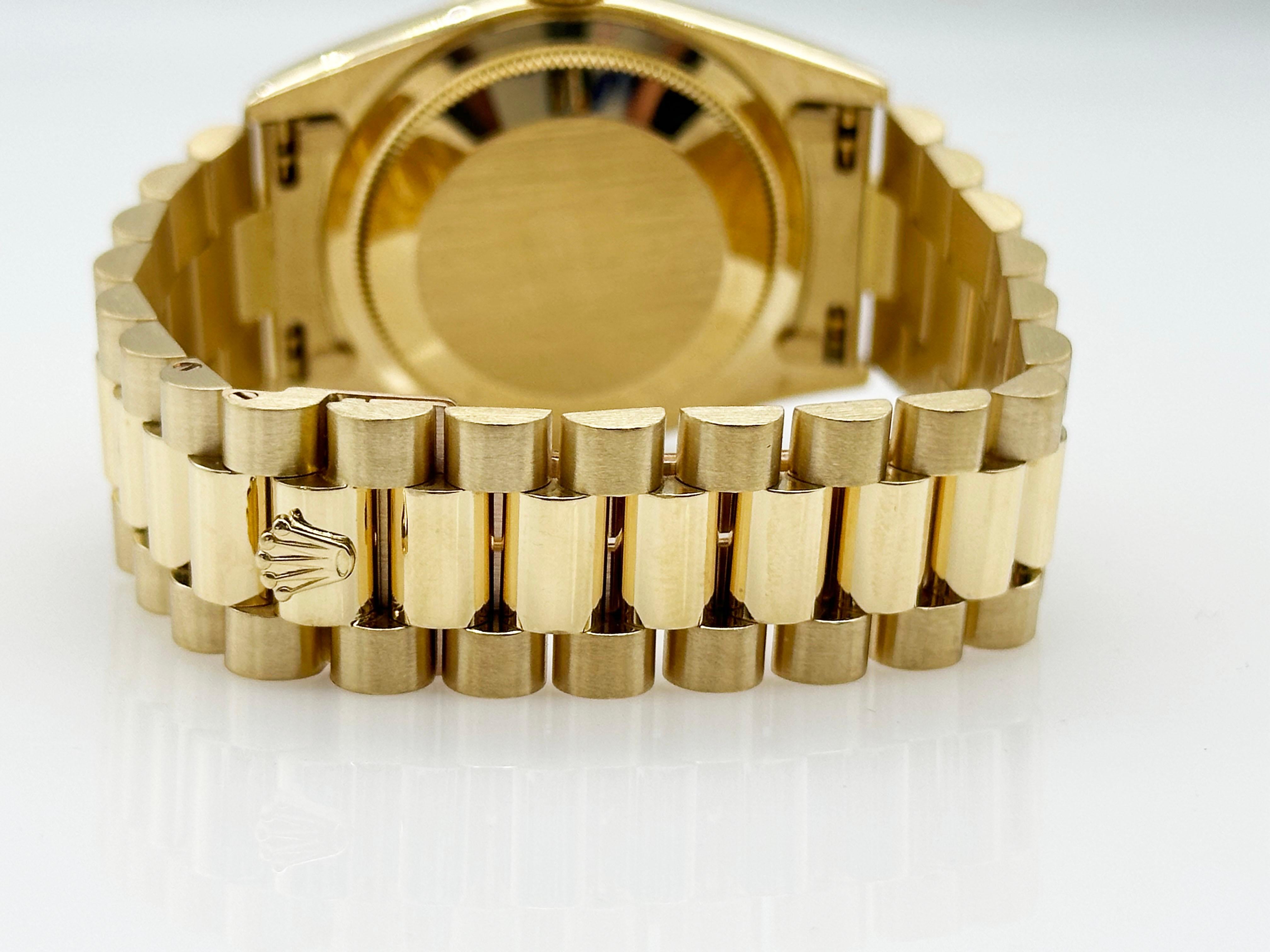 Rolex President Day Date Double Quickset 18238 Champagner-Zifferblatt 18K Gold Box Papier 2
