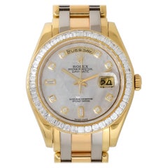 Rolex 18958BR Montre chef-d'œuvre Day-Date 18 carats avec cadran Meteorite