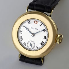 Rolex 18ct Gold Officers Trench Watch circa 1914
