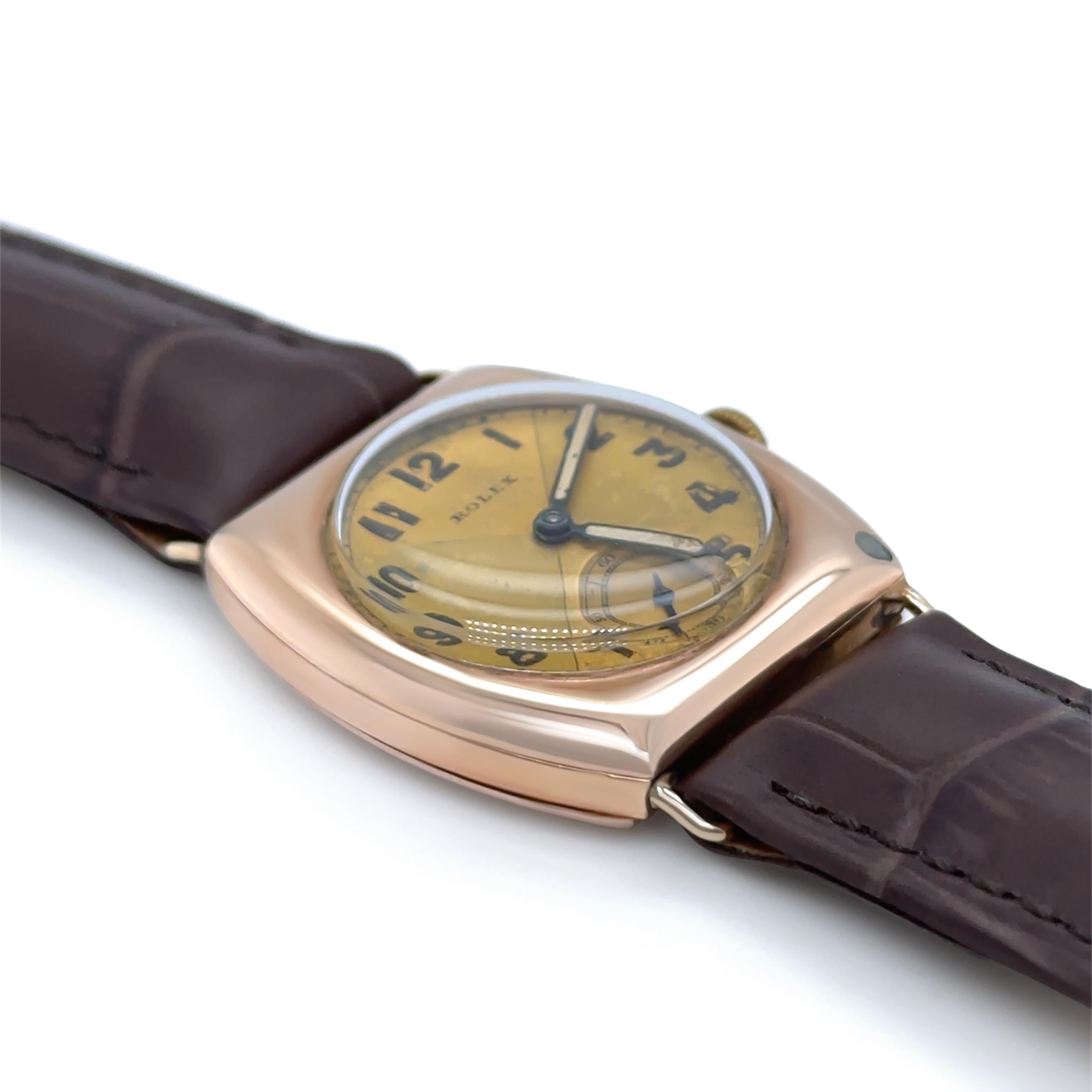 Rolex 18ct Gold Vintage Manual Wristwatch – Circa 1927 In Excellent Condition In SYDNEY, NSW