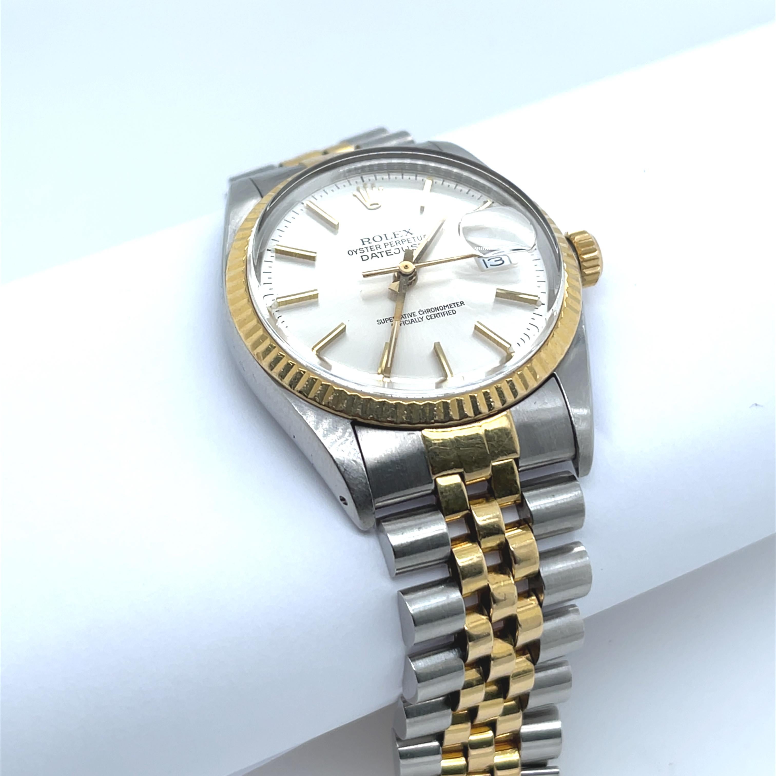 Women's or Men's Rolex 18ct Yellow Gold Stainless Steel Datejust 62523H Men's Wristwatch For Sale