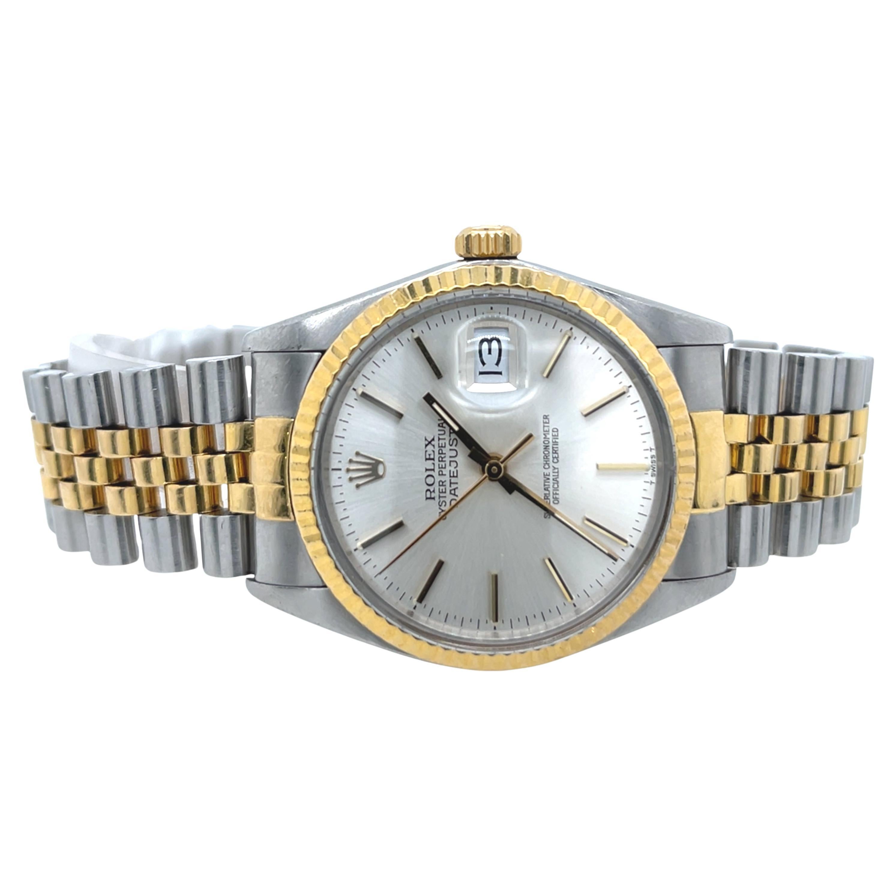 Rolex 18ct Yellow Gold Stainless Steel Datejust 62523H Men's Wristwatch