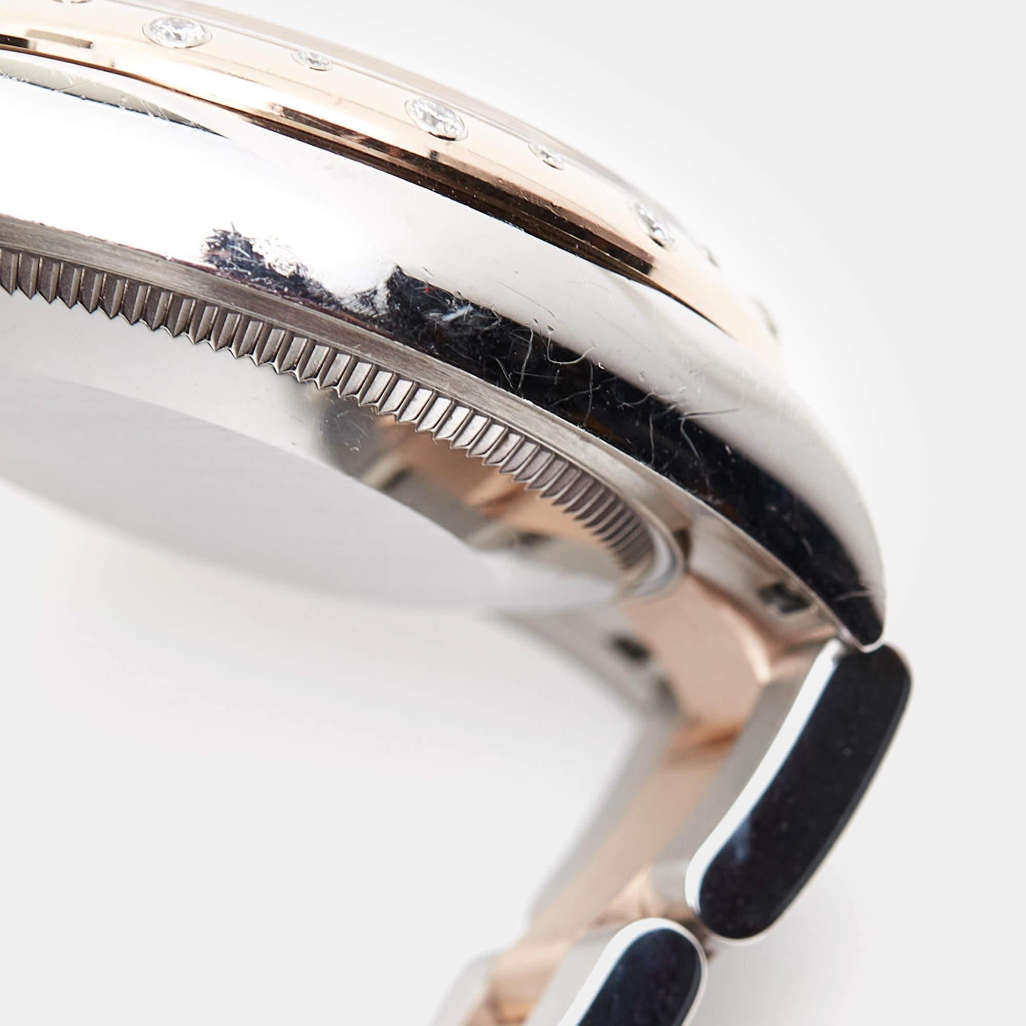 Rolex 18K Everose Gold Oystersteel Diamond Datejust Women's Wristwatch 31 mm For Sale 7