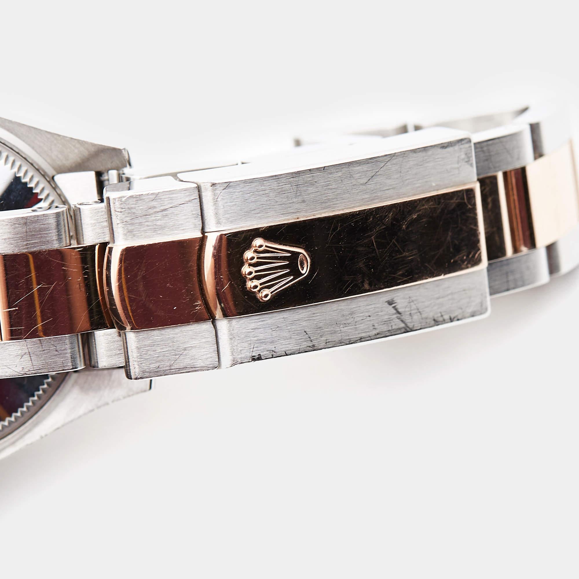 Rolex 18K Everose Gold Oystersteel Diamond Datejust Women's Wristwatch 31 mm For Sale 1