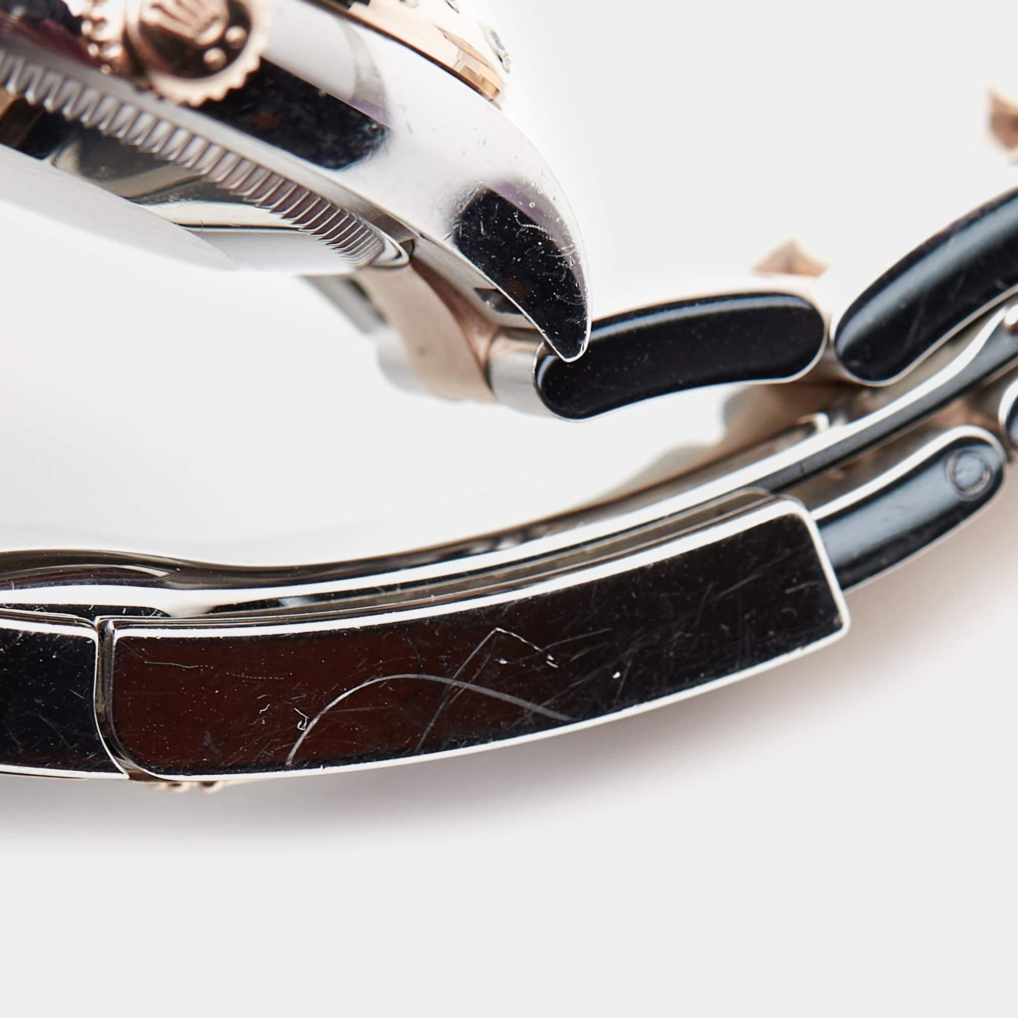 Rolex Montre-bracelet Datejust pour femme 31 mm en or Everose 18 carats, diamants et Oystersteel en vente 4