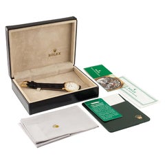 Rolex 18k Gold Cellini 5112 Uhr Herren Handaufzug Perlmutt Dia Zifferblatt