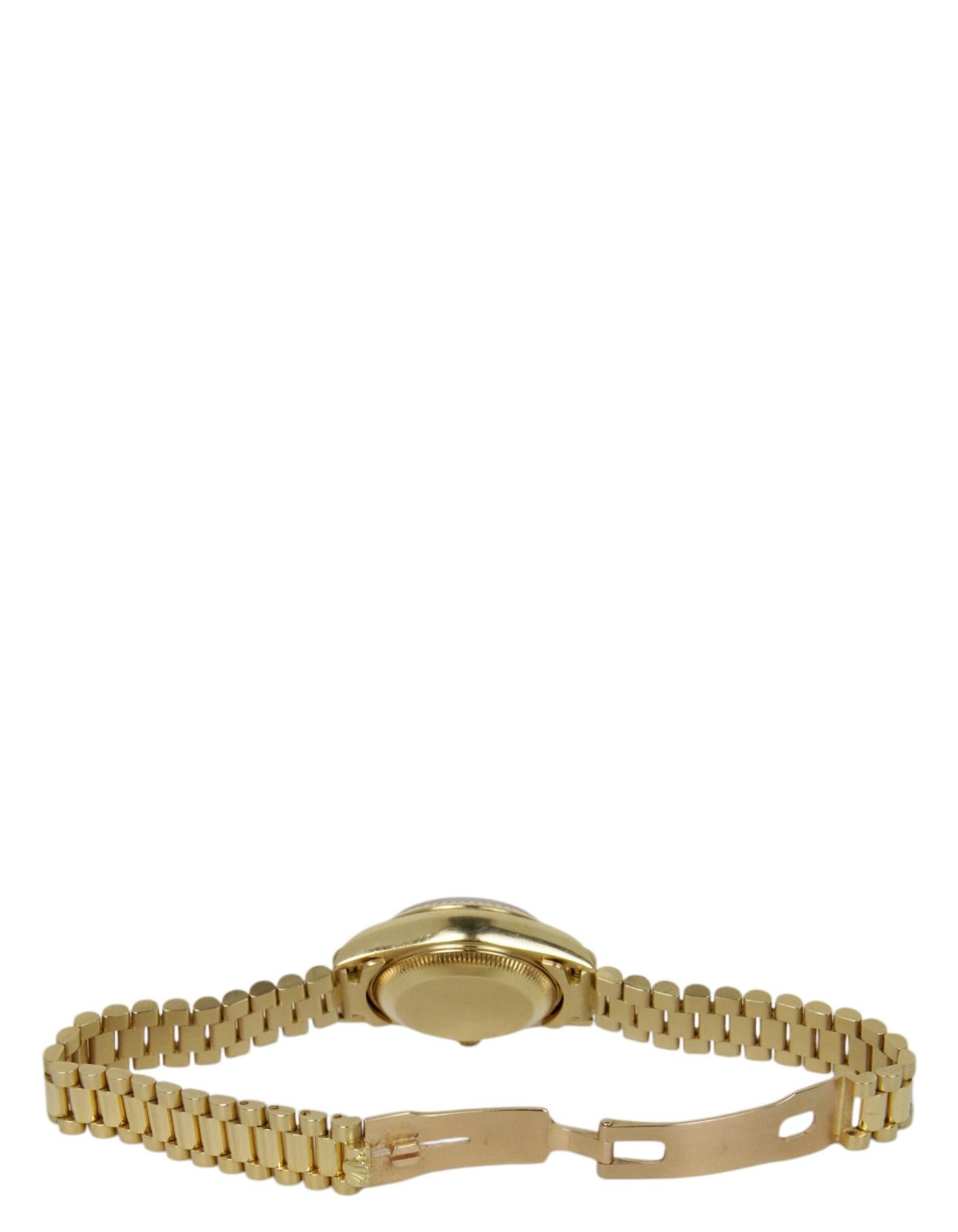 Brilliant Cut Rolex 18K Gold & Diamond 26mm Datejust President Watch