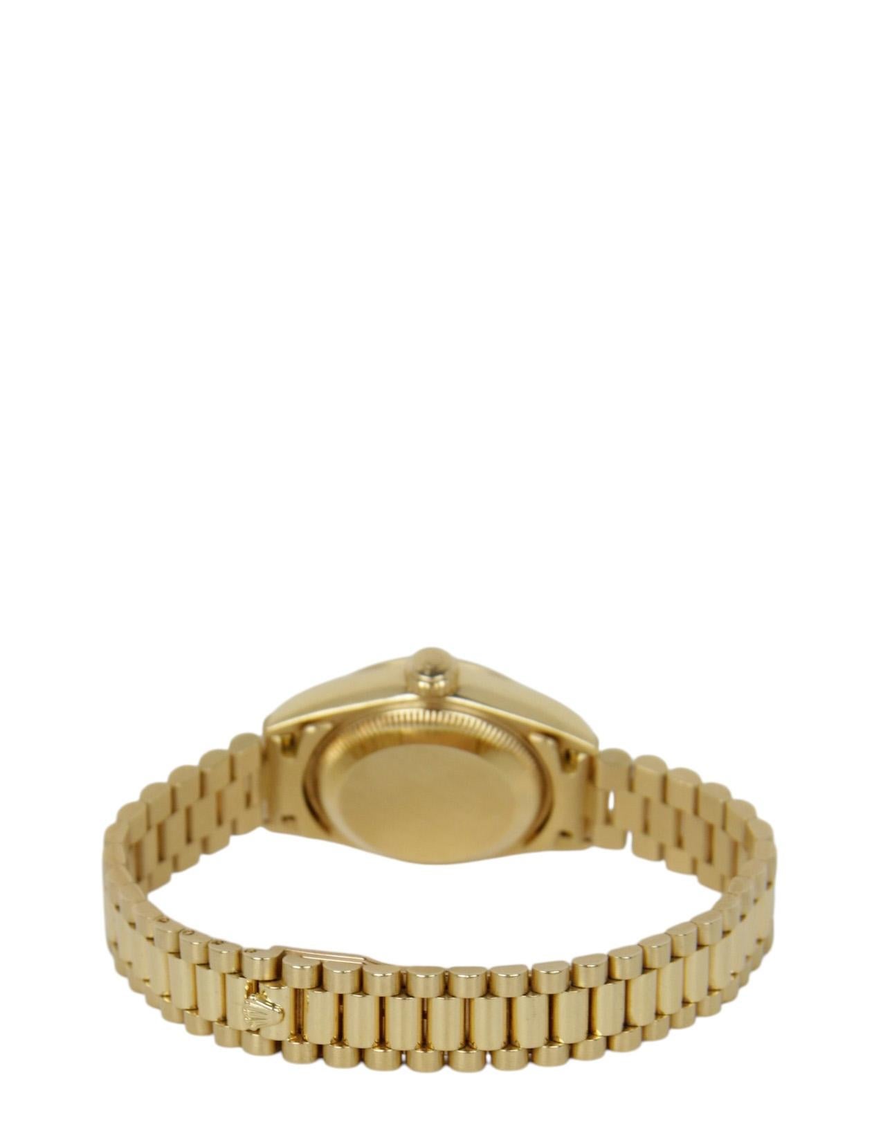 Rolex 18K Gold & Diamond 26mm Datejust President Watch 2