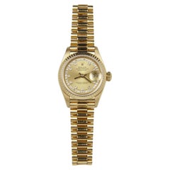 Rolex 18K Gold & Diamond 26mm Datejust President Watch