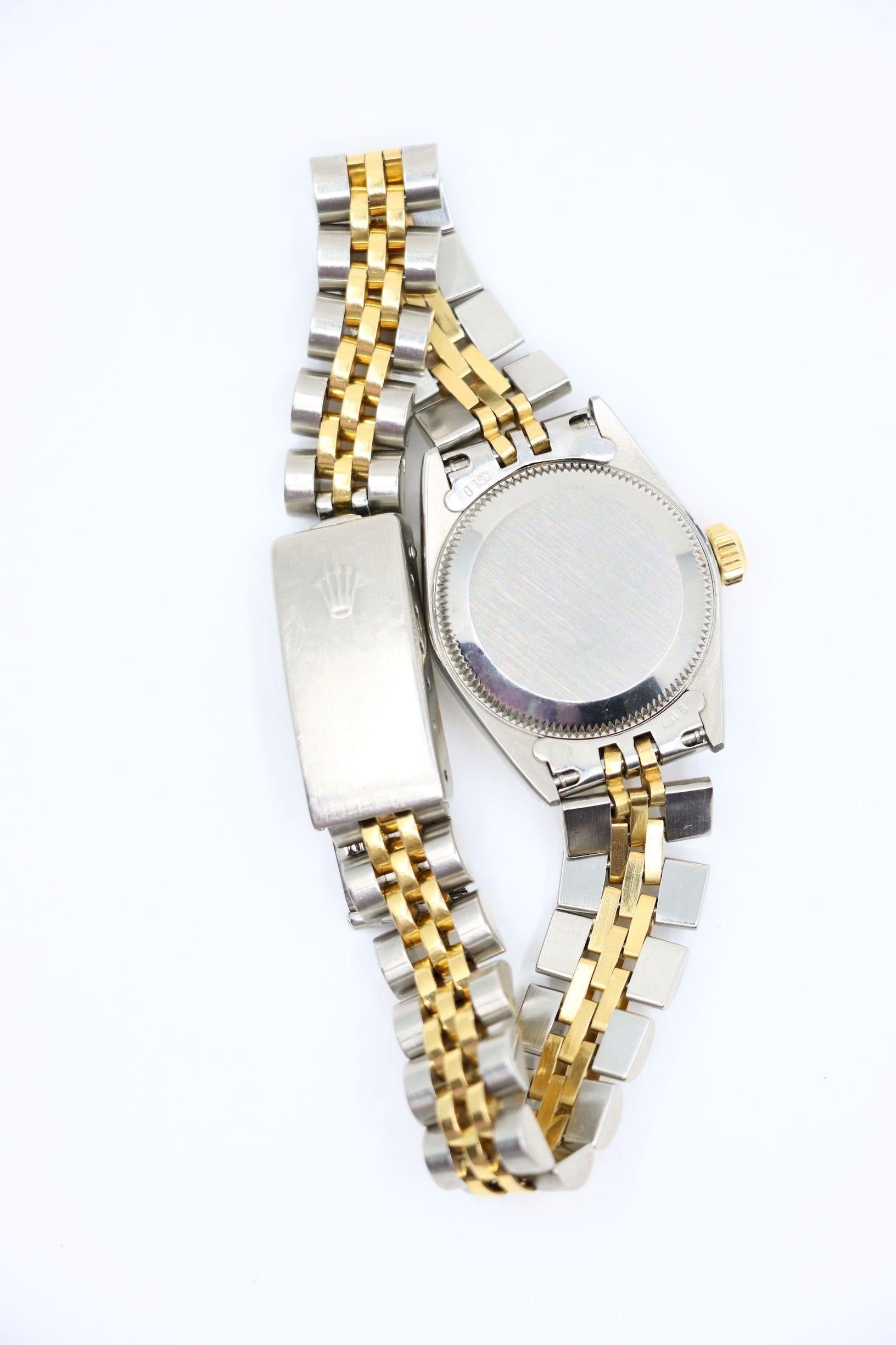 Rolex Montre Oyster Perpetual en or 18 carats pour femmes en vente 10