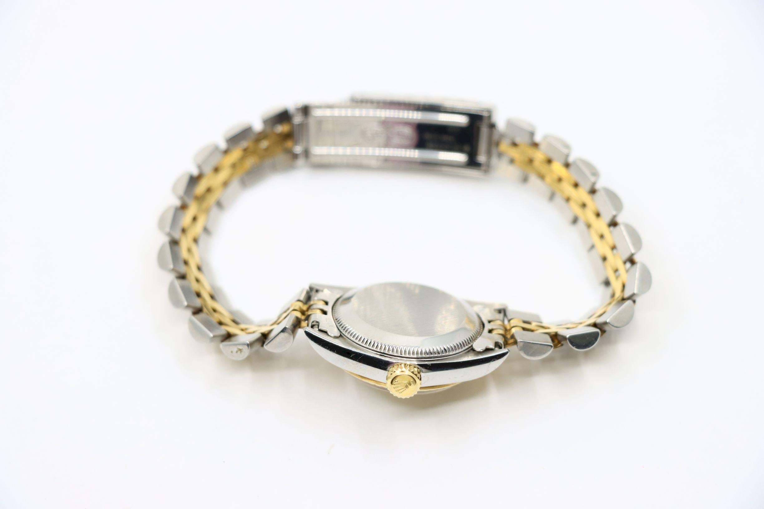 Rolex Montre Oyster Perpetual en or 18 carats pour femmes en vente 4