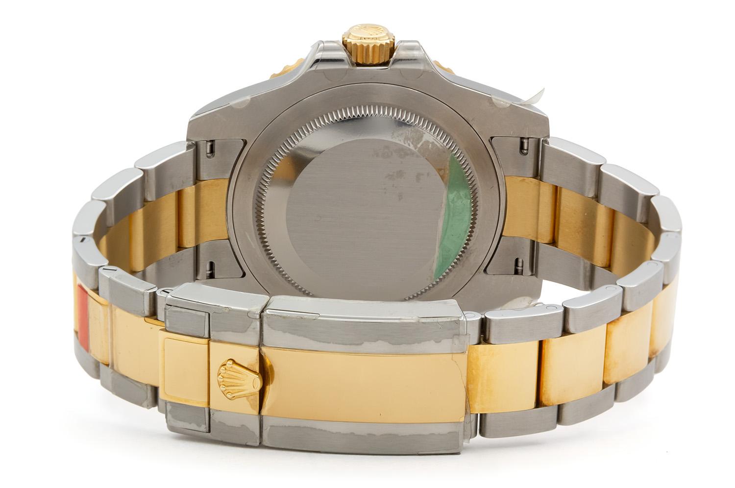 Men's Rolex 18k Gold & Stainless Steel Ceramic GMT Master II 116713 With Original Stic